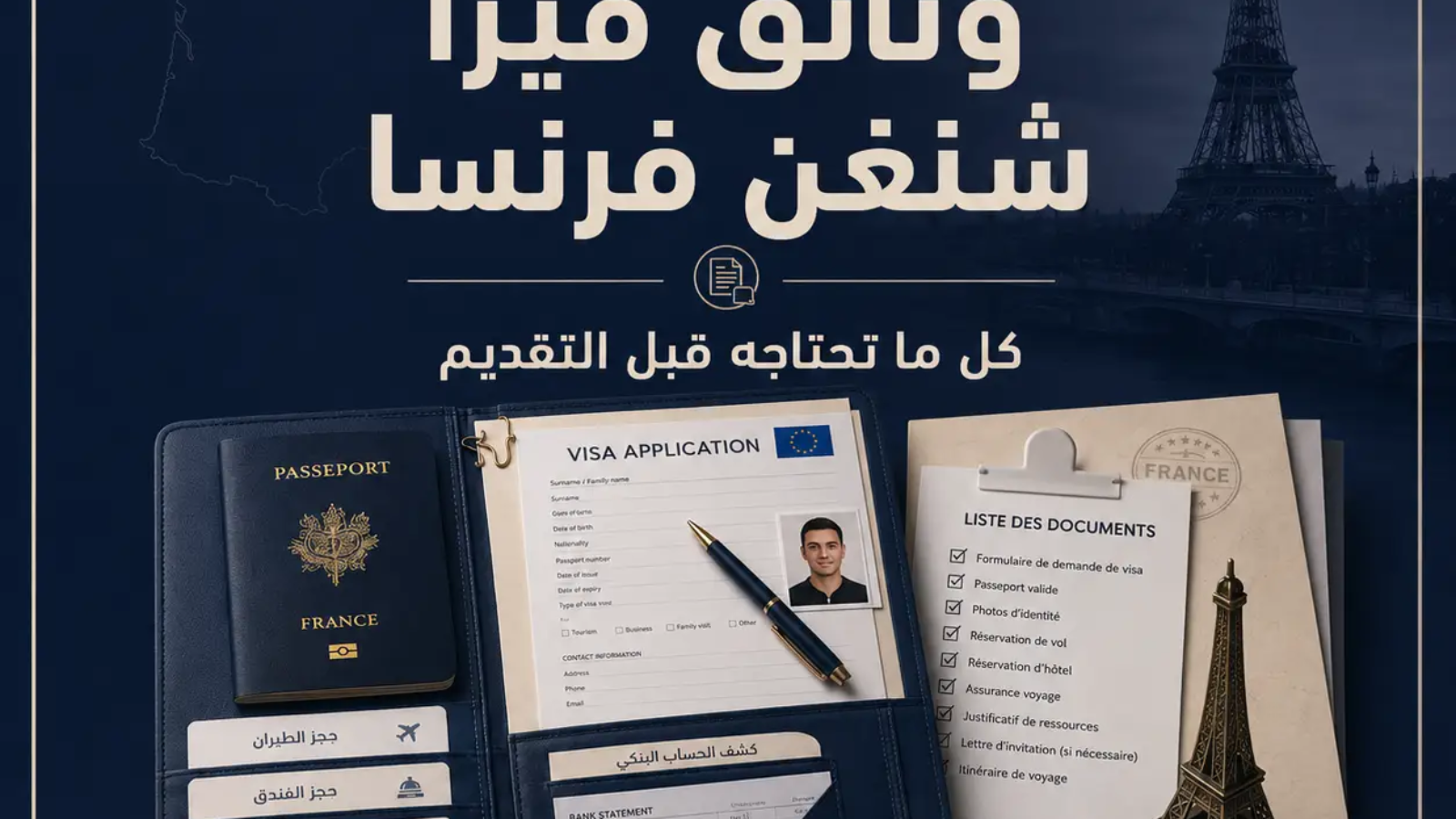 وثائق فيزا شنغن فرنسا